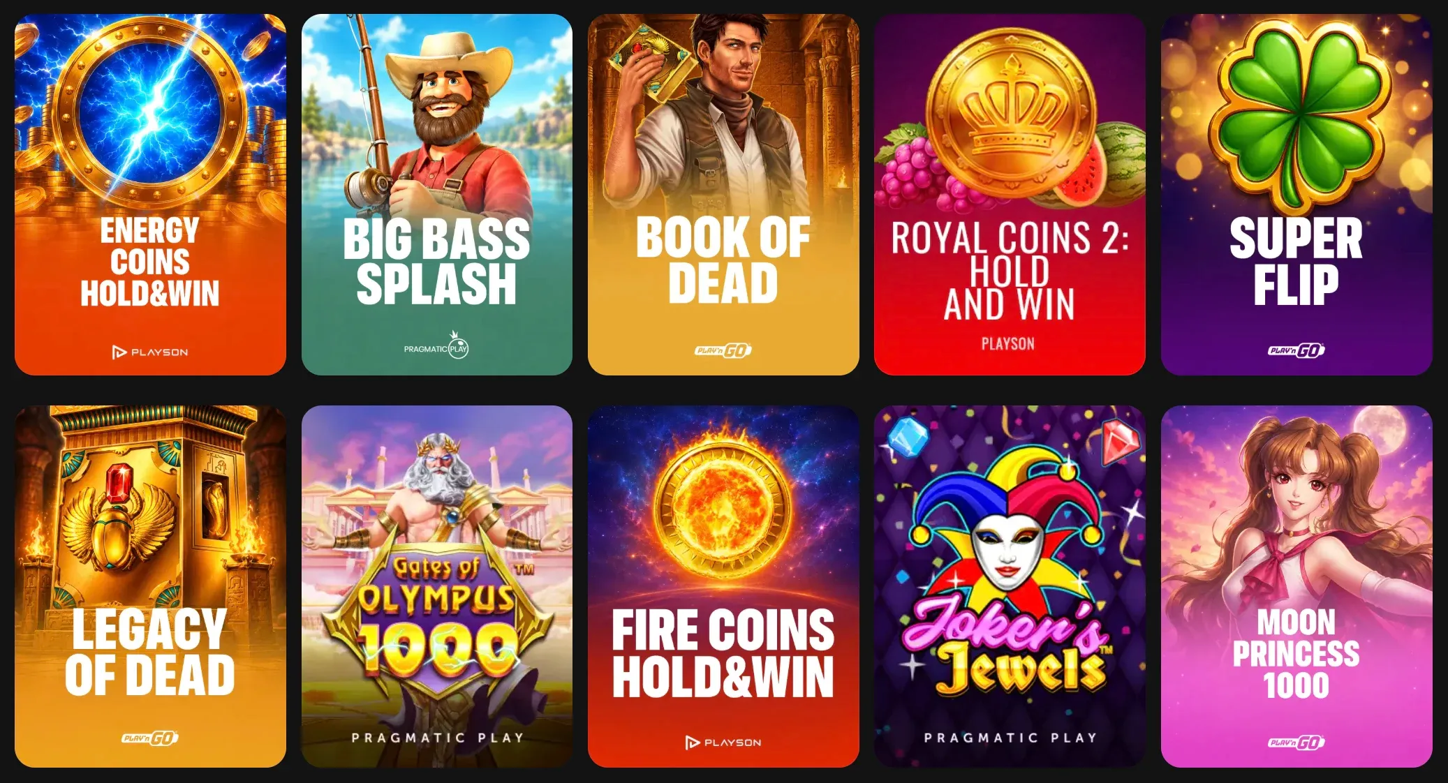 Sbírka her v Spinstar casino